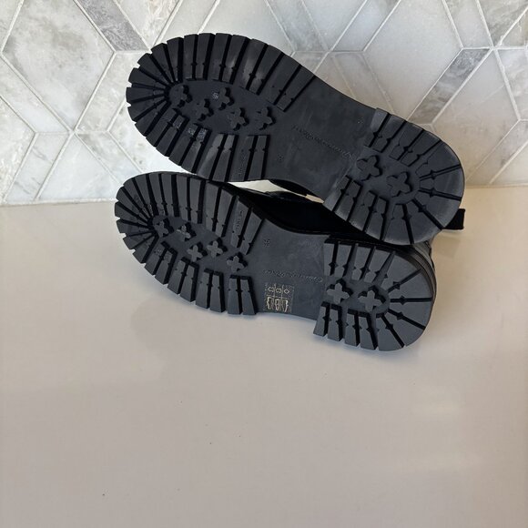 Gianvito Rossi Size 36/6 Black Calfskin Pull On Ankle Boot Lug Sole Eco Stretch - Picture 10 of 12